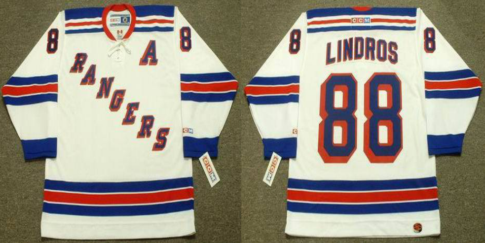 2019 Men New York Rangers #88 Lindros white CCM NHL jerseys